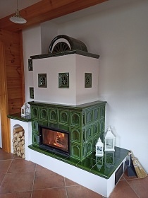 Roubenka Orlické hory - sauna a kachlová kamna