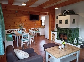 Roubenka Orlické hory - sauna a kachlová kamna
