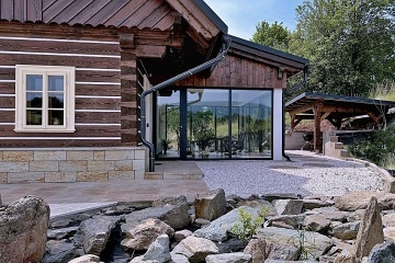 Roubenka bazn a sauna - ern hora - Krkonoe