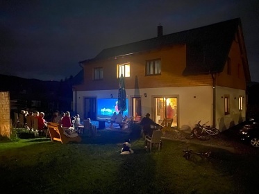 Chalupa bazn a sauna - rozhledna Such vrch