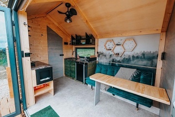 Glamping Lipensko a koupací sud - Tiny House