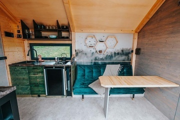 Glamping Lipensko a koupací sud - Tiny House