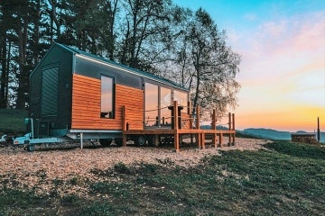 Glamping Lipensko a koupací sud - Tiny House