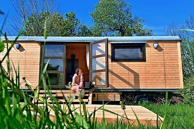 Glamping Jeseníky - Maringotka - hrad Edelštejn