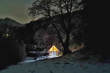 Kanadsk cedrov srub - zitkov ubytovn