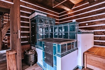 Wellness Roubenka - kachlová kamna - Podkrkonoší