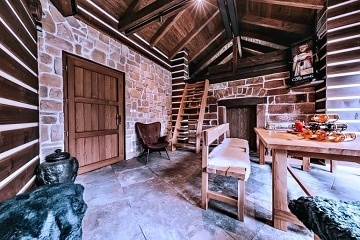 Wellness Roubenka - kachlová kamna - Podkrkonoší