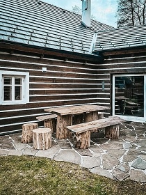 Wellness Roubenka - kachlová kamna - Podkrkonoší