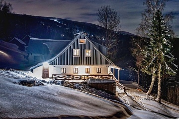 Horská chalupa Krkonoše - koupací sud - Horní Domky