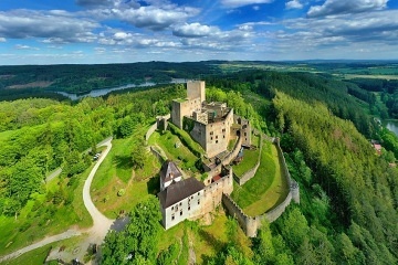 Chata s bazénem - hrad Landštejn - Česká Kanada