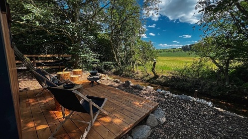 Maringotka u potoka Pulpit - glamping Hudčice