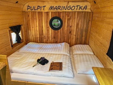 Maringotka u potoka Pulpit - glamping Hudčice