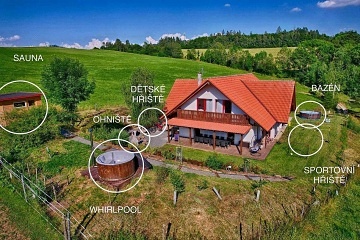 Chalupa wellness, bazén a hřiště - Hanušovice