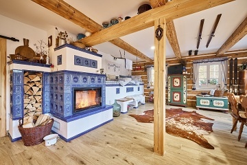 Roubenka sauna a kachlov kamna - Velk pa