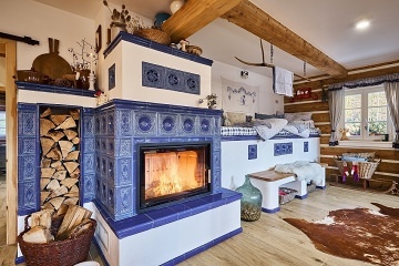 Roubenka sauna a kachlov kamna - Velk pa