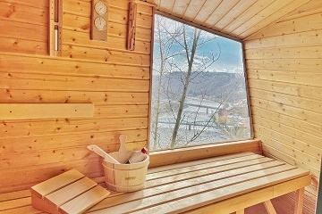 Chata se saunou - Vltava a Sázava - Slapy - Davle