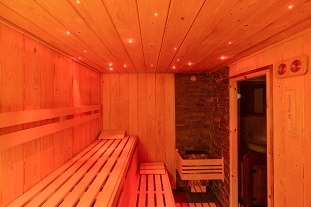 Chalupa se saunou - výhled na Žalý - Krkonoše