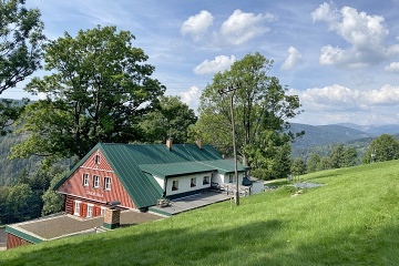 Chalupa se saunou - vhled na al - Krkonoe