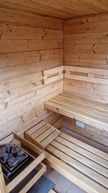 Chalupa sauna a kachlov kamna - Vrbno p. Praddem