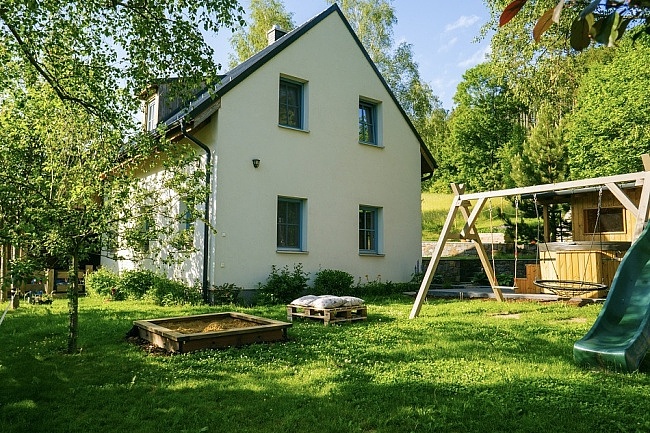 Chalupa sauna a kachlov� kamna - Vrbno p. Prad�dem