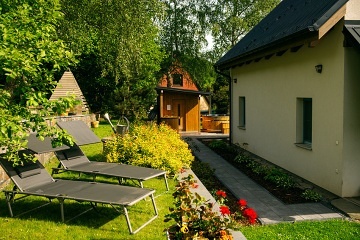 Chalupa sauna a kachlov� kamna - Vrbno p. Prad�dem