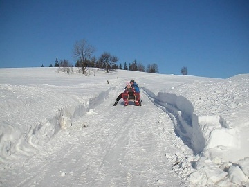 Chalupa s baznem - s vhledem na Such vrch