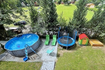 Chata s baznem - pehrada Vranov - Corntejn