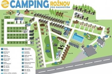 Chaty a Kemp s baz�nem - Gibon park - Beskydy