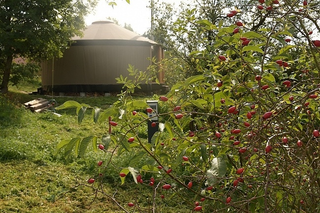 Glamping 02 jurta hnd jablen sad - Hemaniky