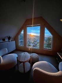 Chata a koupac sud s vhledem - Hostnsk vrchy