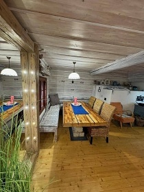 Wellness chalupa s kachlov�mi kamny - p�ehrada V�r