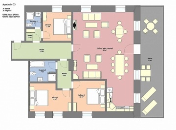 Velk� chalupa Zvi�ina - apartm�ny a vnit�n� baz�n