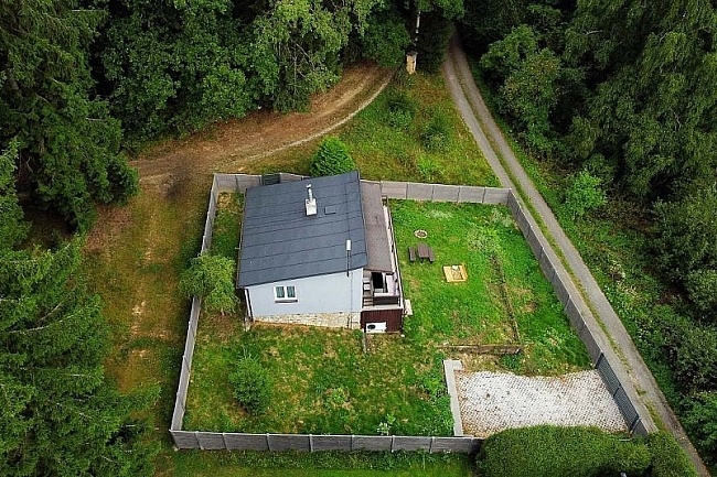 Chata se saunou u lesa - Hracholusk� p�ehrada