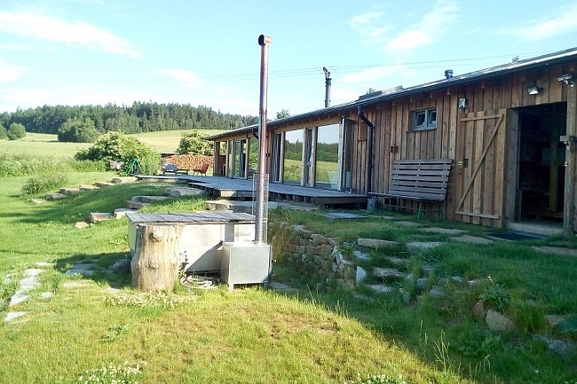 Chata s wellness - samota a rybn�k - ji�n� �echy