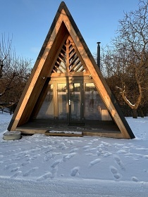 Glamping chata se saunou - p�ehrada Rozko�
