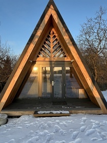 Glamping chata se saunou - p�ehrada Rozko�