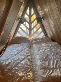 Glamping chata se saunou - p�ehrada Rozko�