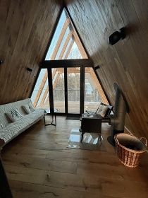 Glamping chata se saunou - p�ehrada Rozko�
