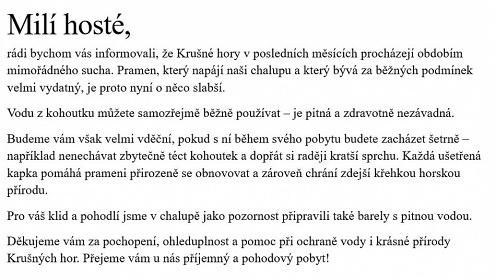 Chalupa Cesta z m�sta - P��se�nice - Kru�n� hory