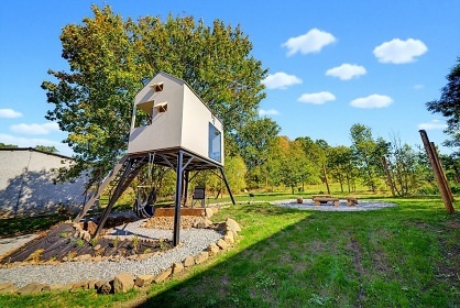 Glamping v korun� stromu - hrad Orl�k - Vyso�ina