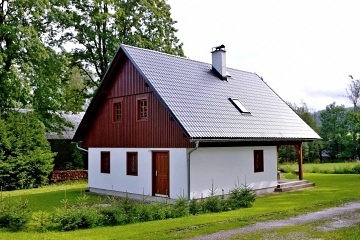 Chalupa a kachlov kamna s pec - Orlick hory