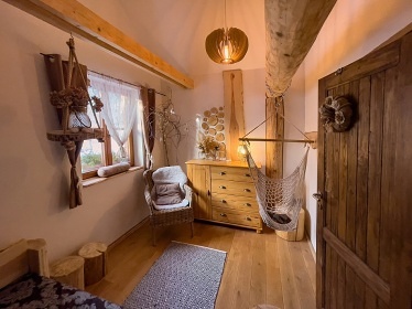Kanadský srub - wellness a bazén - Šternberk