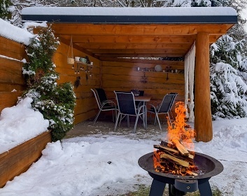 Kanadský srub - wellness a bazén - Šternberk