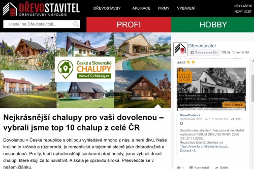 DEVOSTAVITEL je megapartnerem portlu CS-CHALUPY