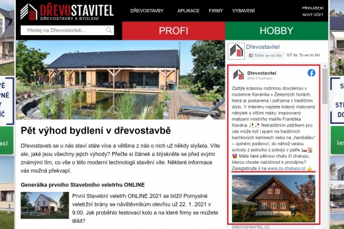 Dřevostavitel prezentuje TOP chalupy z nabídky www.CS-CHALUPY.cz